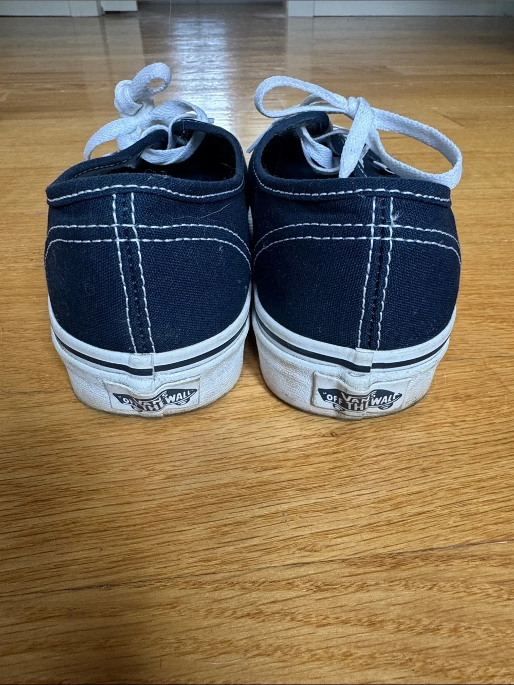 Vans Classic Low Top Sneakers in Navy and White